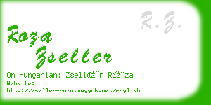 roza zseller business card